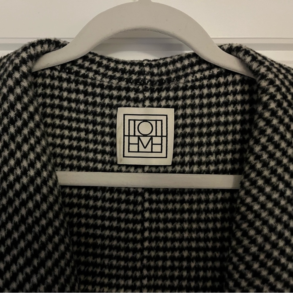 LAST CHANCE TODAY Toteme Black and White Checkered Annecy Coat | XS - Picture 5 of 11